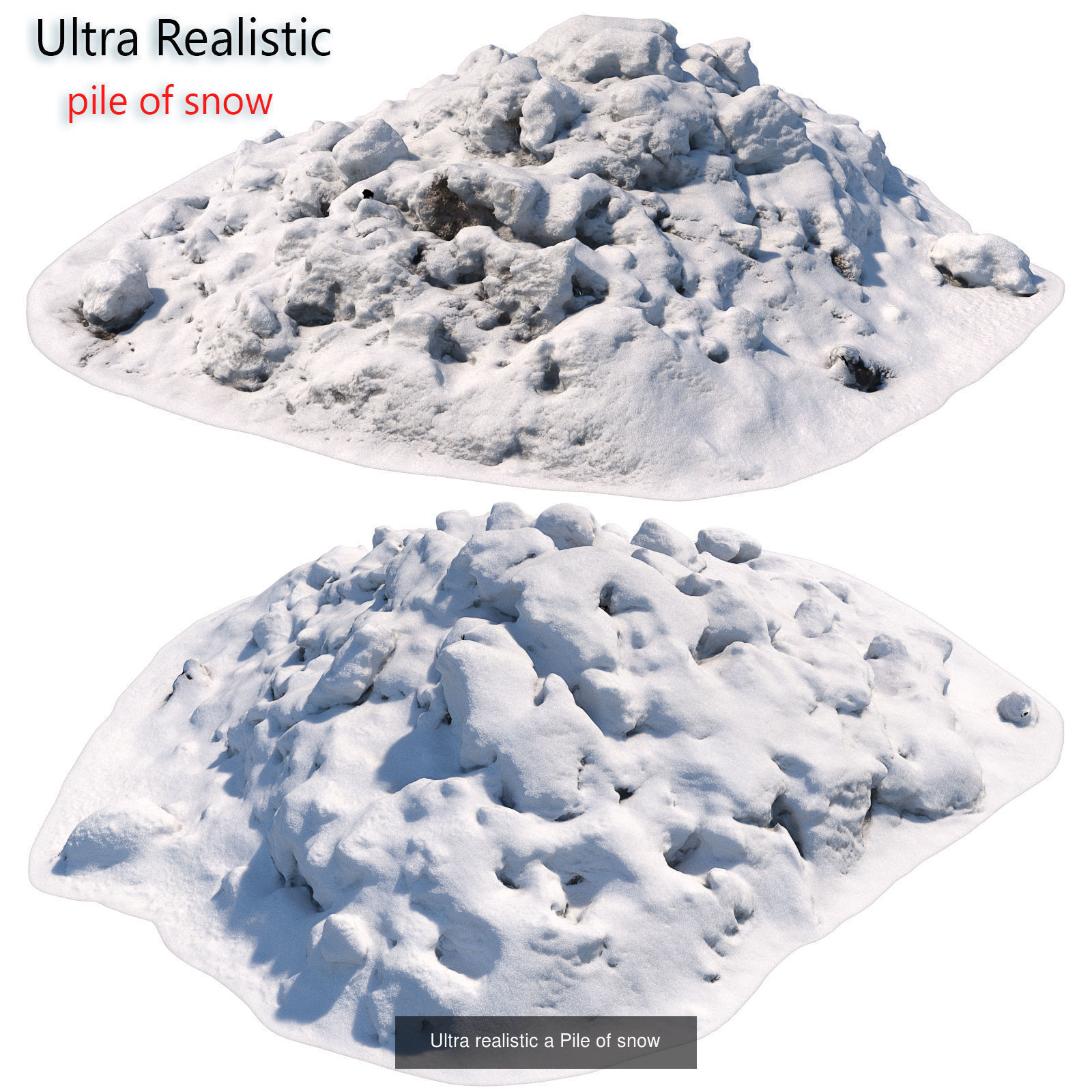 Ultra realistic Snowy mountains HQ 3D Model Collection_8