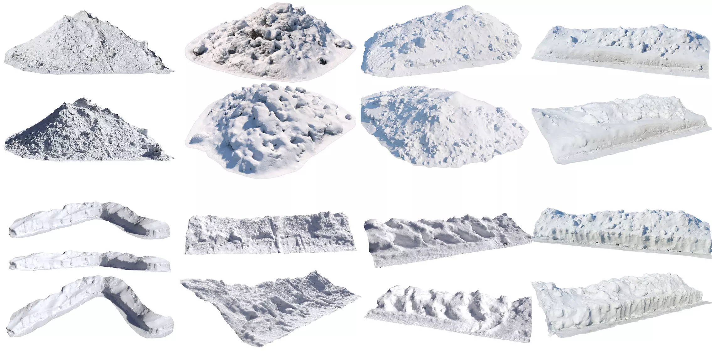 Ultra realistic Snowy mountains HQ 3D Model Collection_0