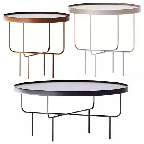 Metal Round Coffee Table Roundhouse Collection by Blu Dot