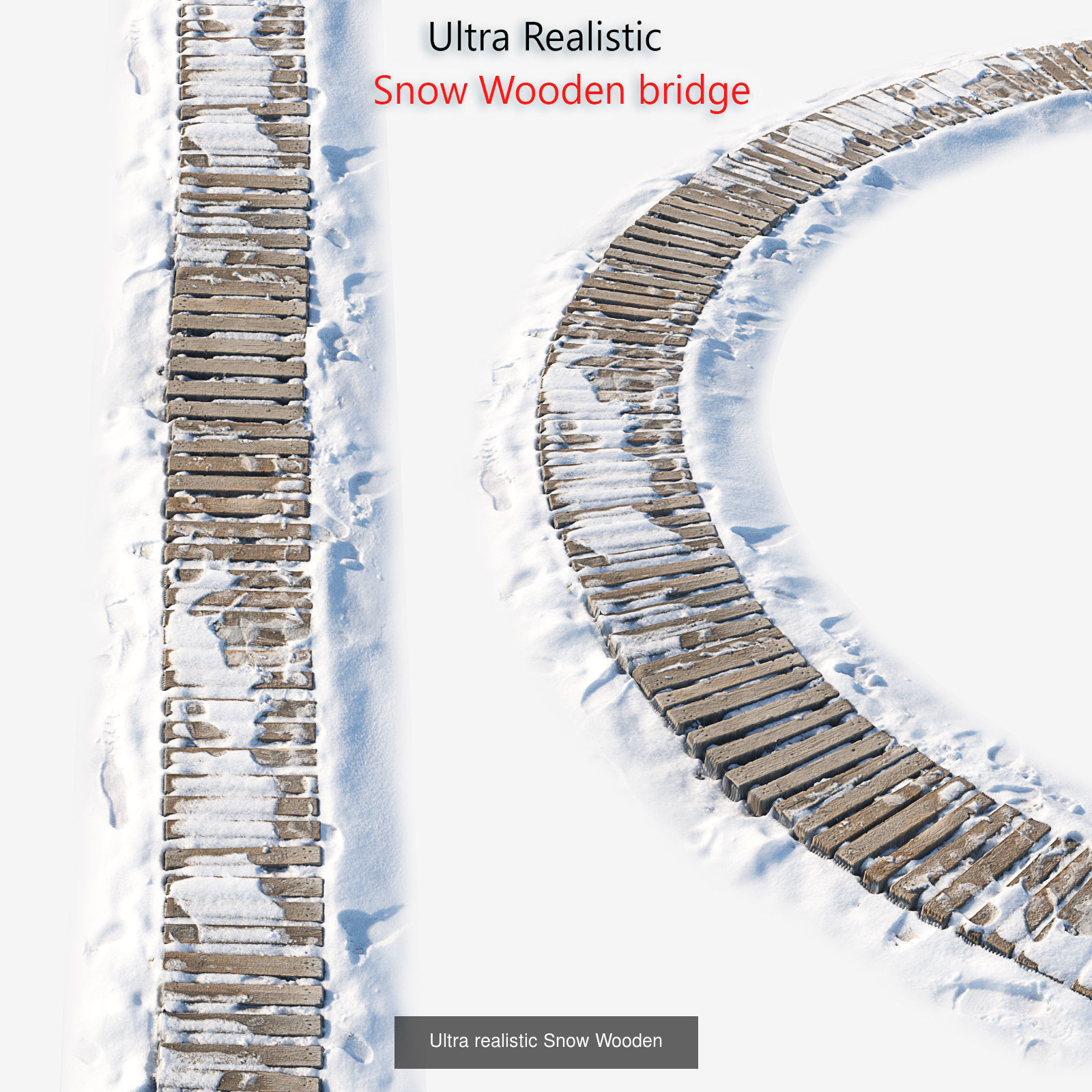 Ultra realistic Snow roads HQ 3D Model Collection_2