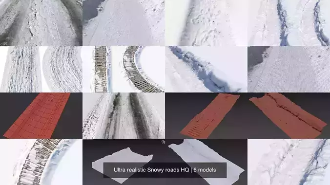 Ultra realistic Snow roads HQ