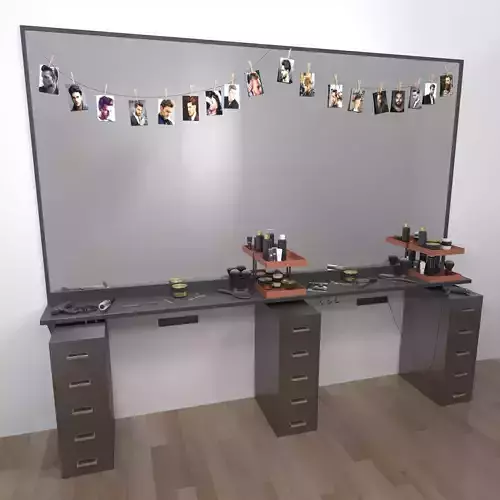 Barbershop 3d model | 3D model - 3D model önizlemesi