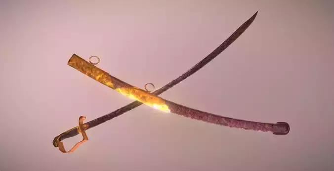 sowrd two swords 3D model
