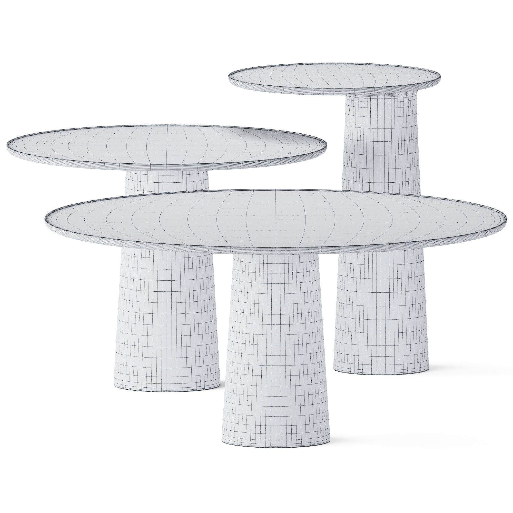 Metal Round Coffee Tables Colorado by Roche Bobois 3D model_1