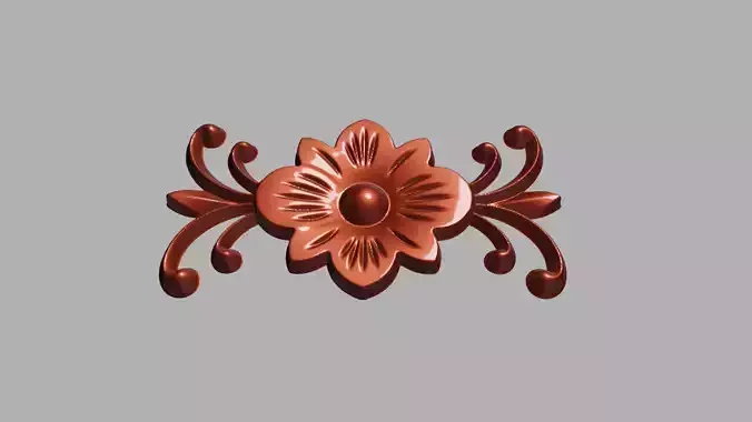 Wood Carving Flower Decor