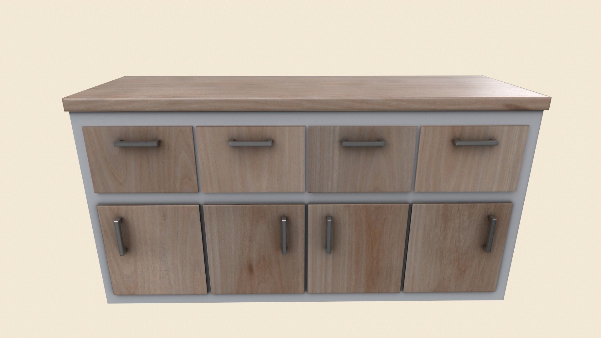 Bathroom Furniture Low-poly 3D model_7