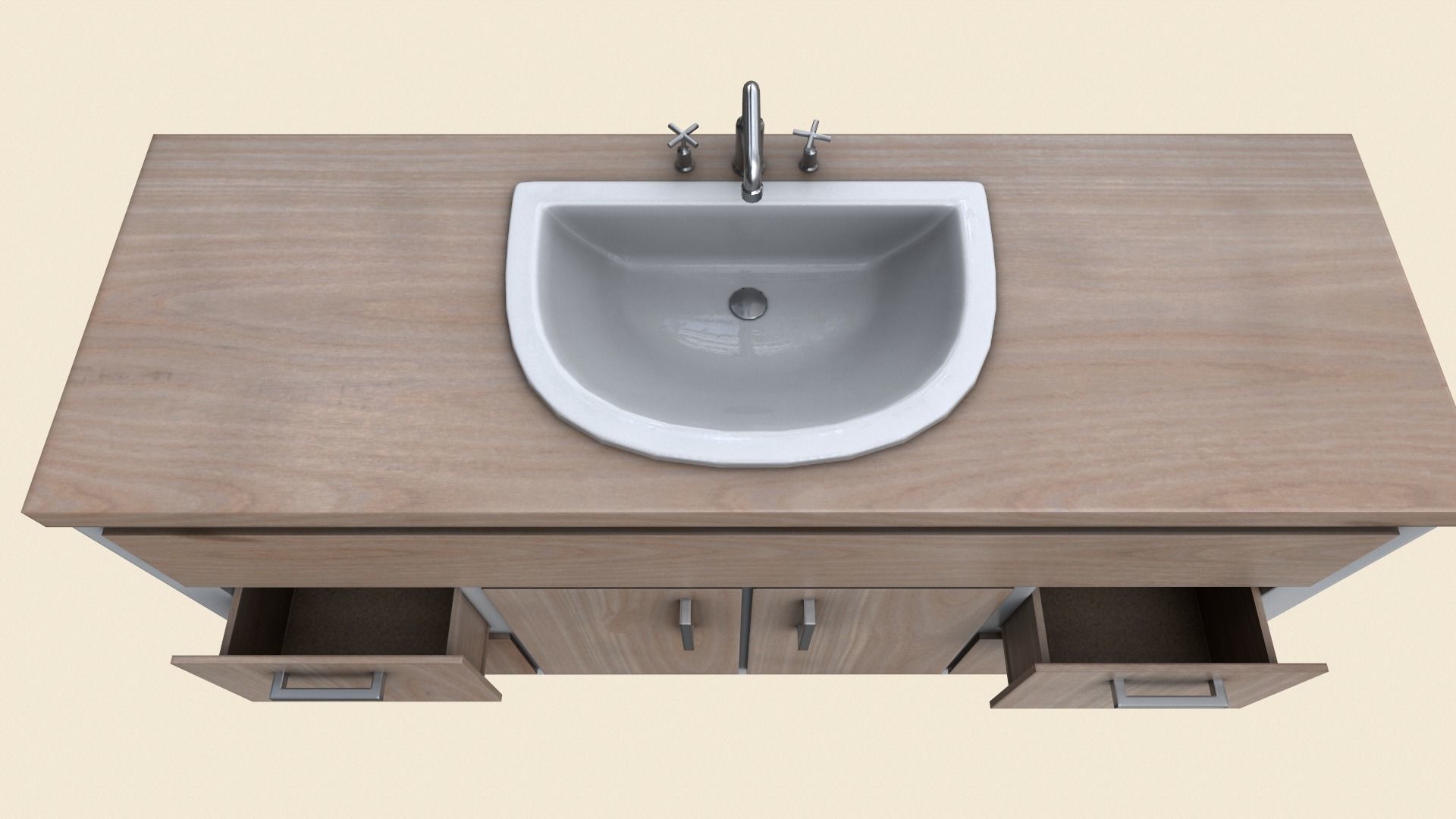 Bathroom Furniture Low-poly 3D model_12