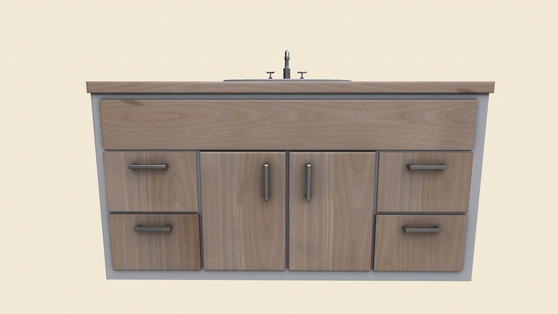 Bathroom Furniture Low-poly 3D model_11