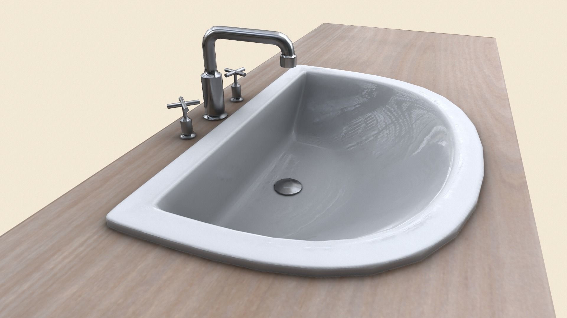 Bathroom Furniture Low-poly 3D model_13