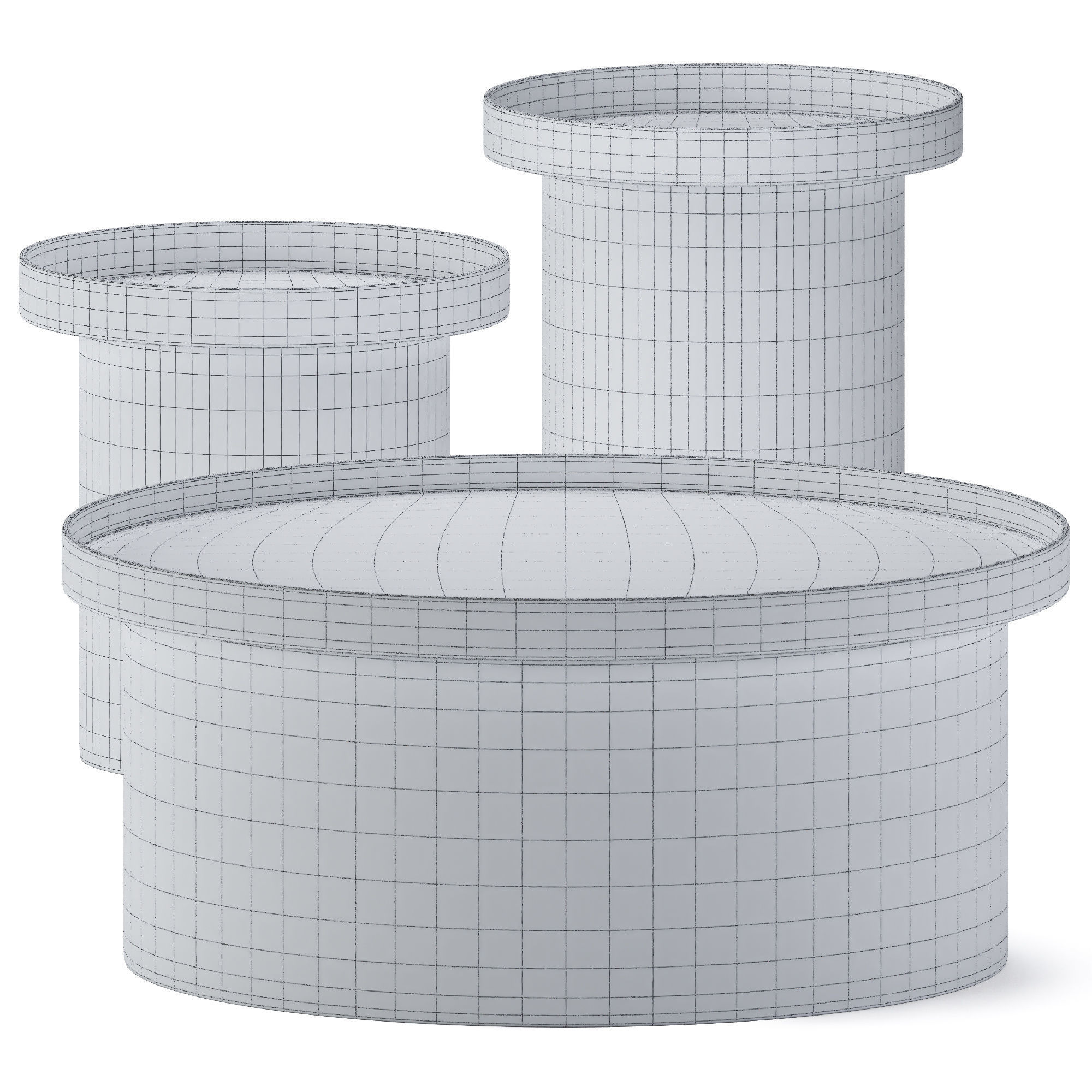 Metal Round Coffee Tables Caliz by Morada 3D model_1