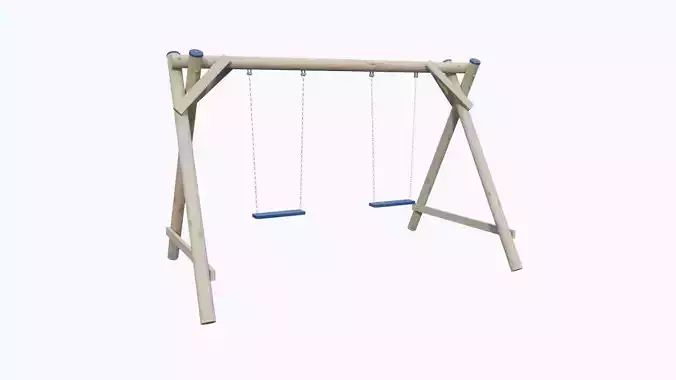 Playground Playhouse Wood Swing Hustawka Drewniana Plac Zabaw