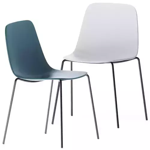 Maarten Plastic Four Legs Chair by Viccarbe