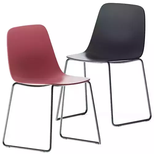 Maarten Plastic Sled Base Chair by Viccarbe