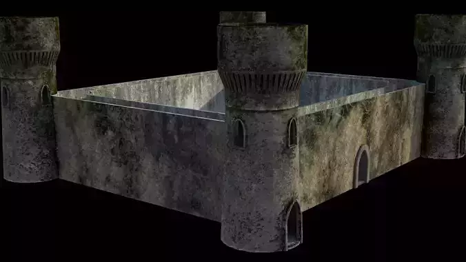 Castle 3D model textures 4K PBR -UE4