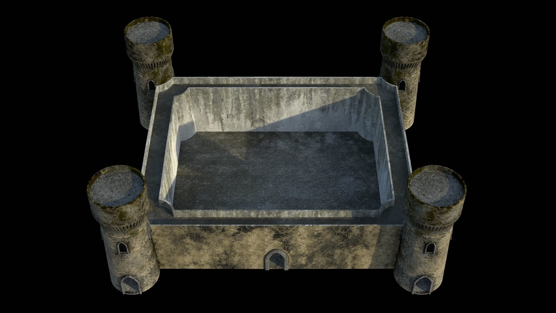 Castle 3D model textures 4K PBR -UE4 Low-poly 3D model_9