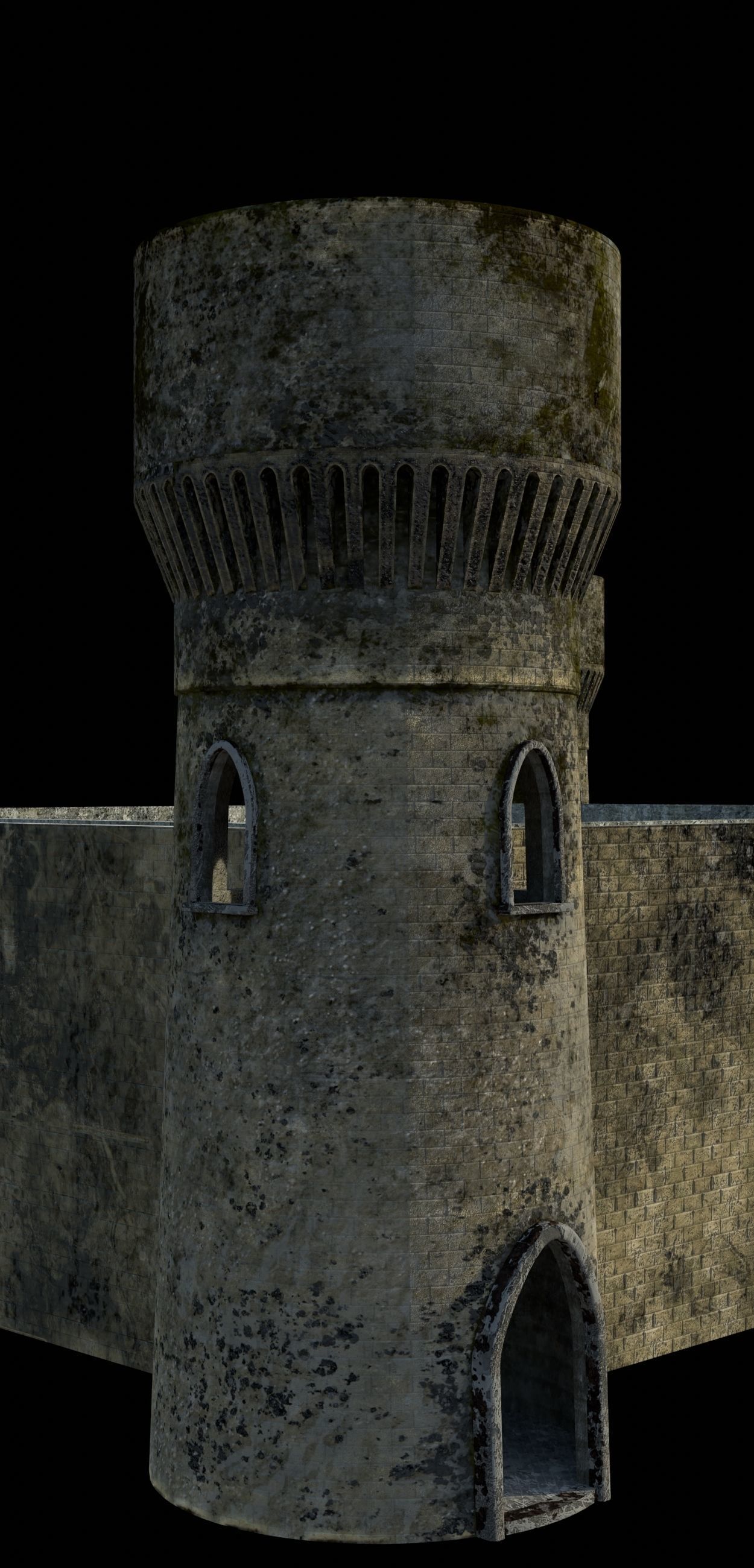 Castle 3D model textures 4K PBR -UE4 Low-poly 3D model_3