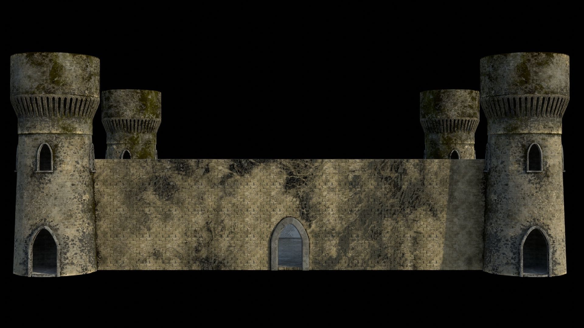 Castle 3D model textures 4K PBR -UE4 Low-poly 3D model_7