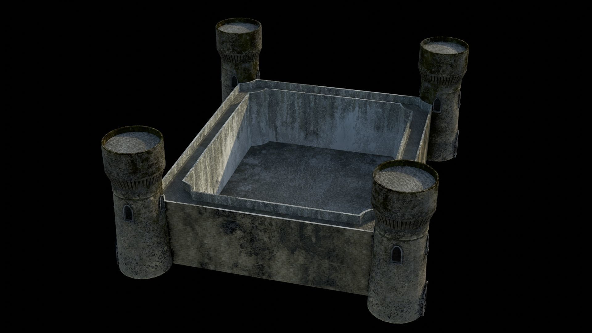 Castle 3D model textures 4K PBR -UE4 Low-poly 3D model_10