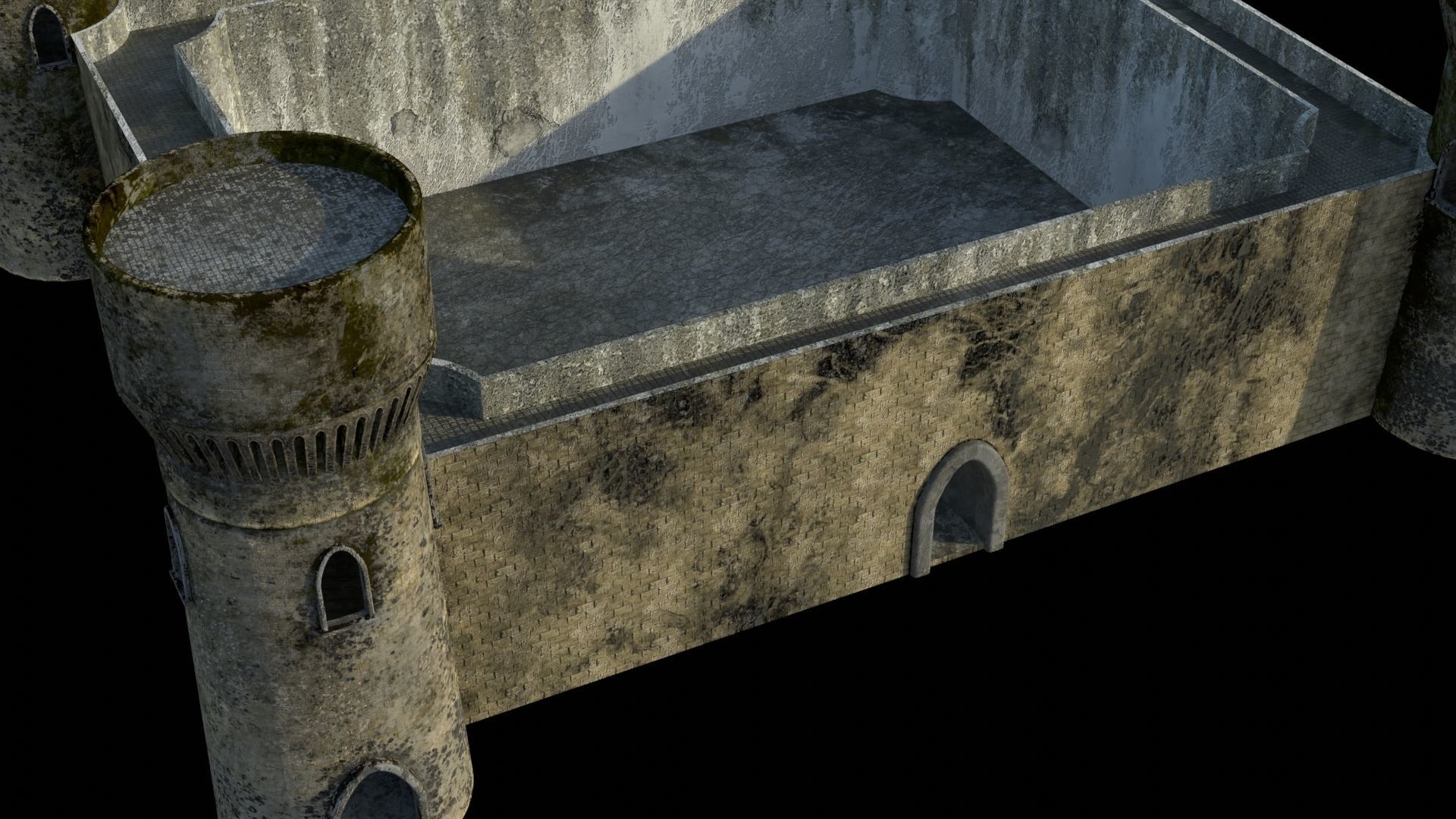 Castle 3D model textures 4K PBR -UE4 Low-poly 3D model_12