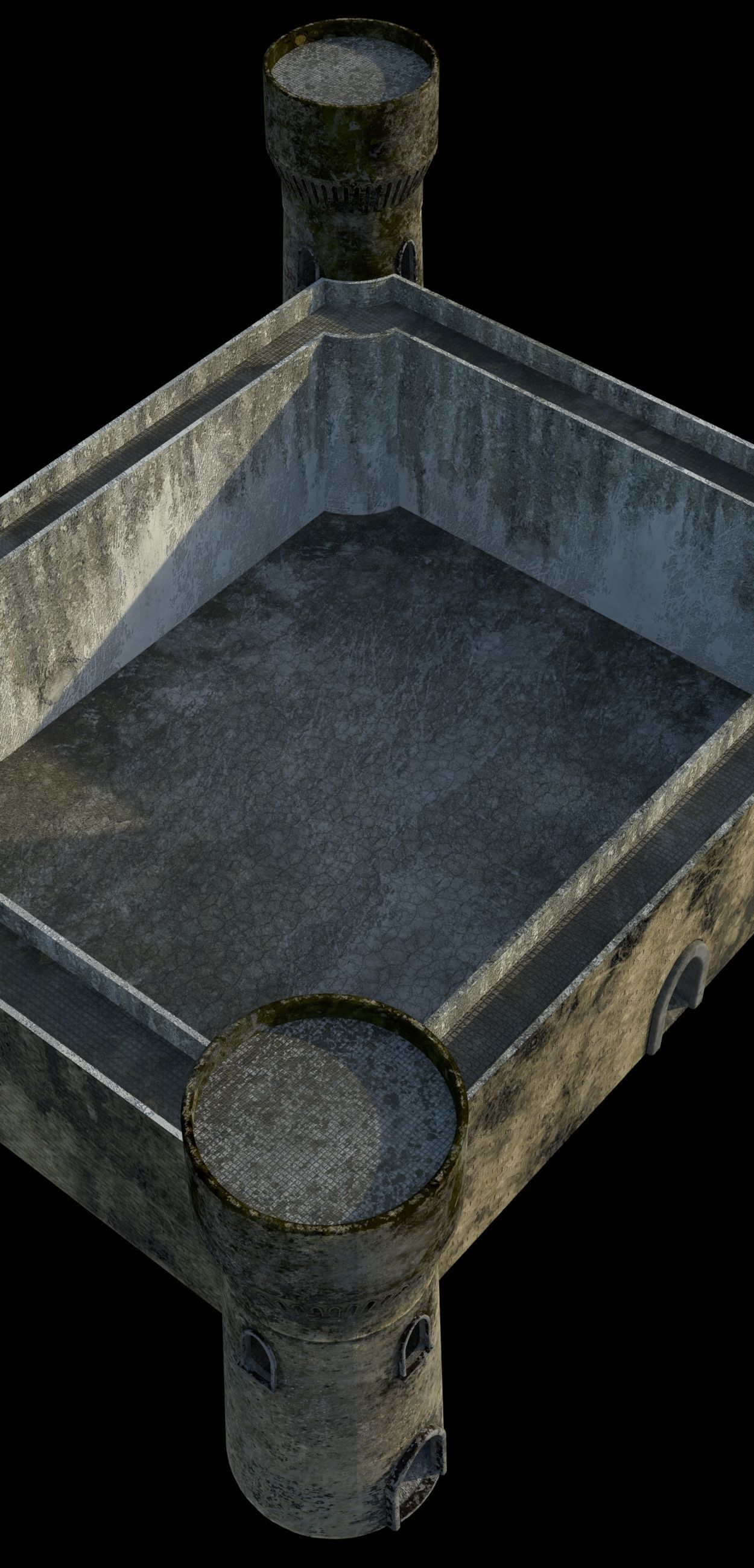 Castle 3D model textures 4K PBR -UE4 Low-poly 3D model_4