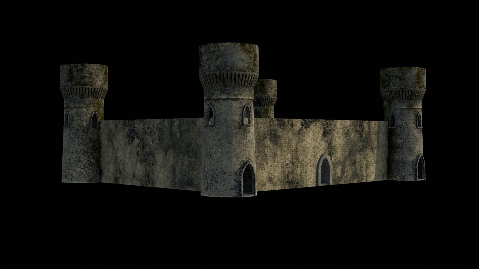 Castle 3D model textures 4K PBR -UE4 Low-poly 3D model_8