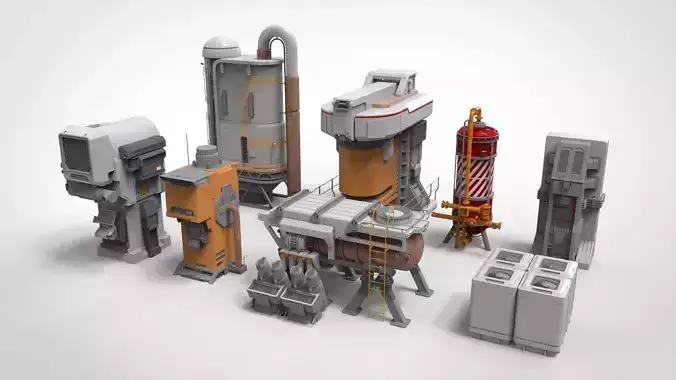 sci fi props 1 3D model