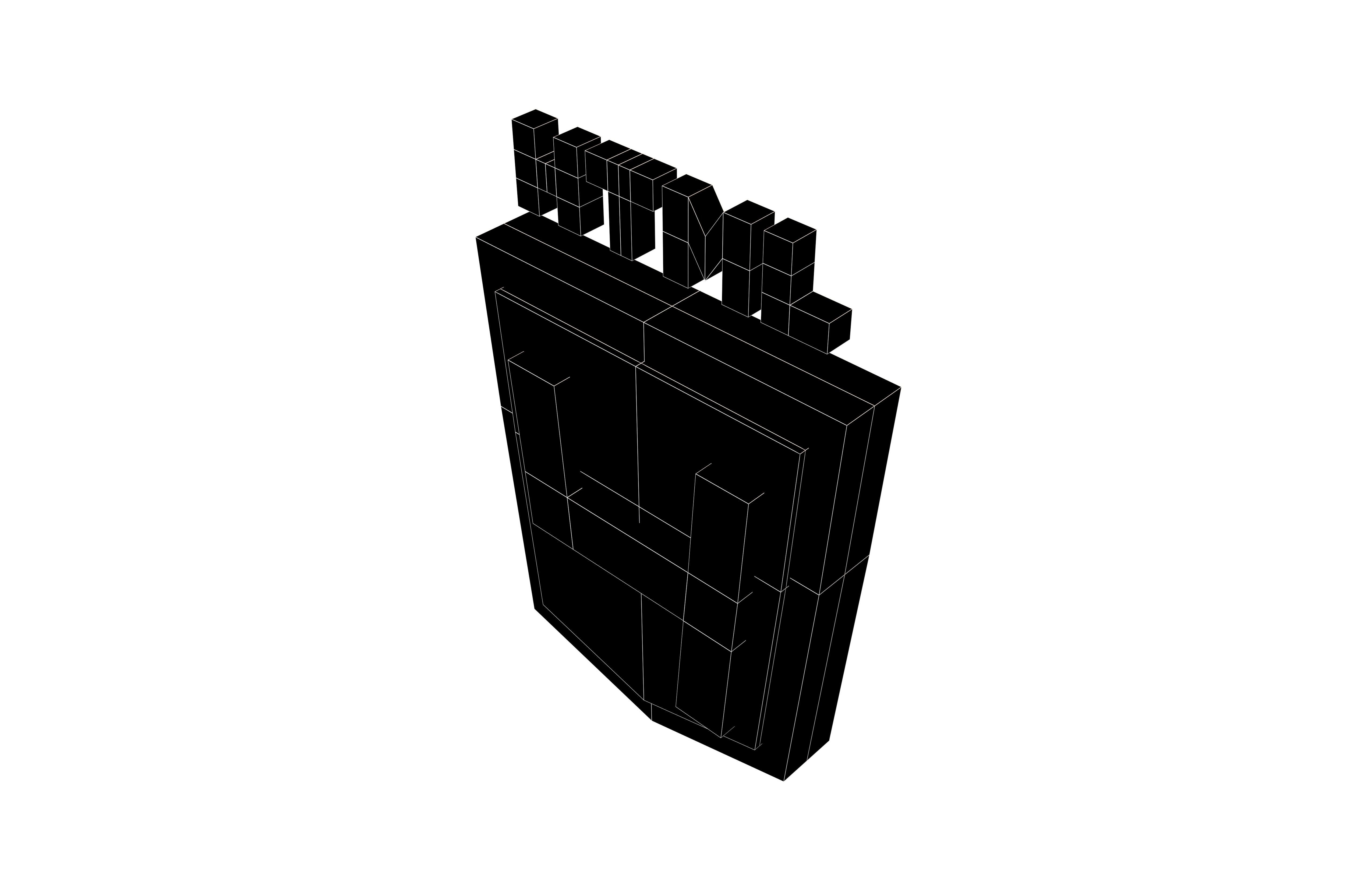 HTML 4 Logo v1 001 Low-poly 3D model_6