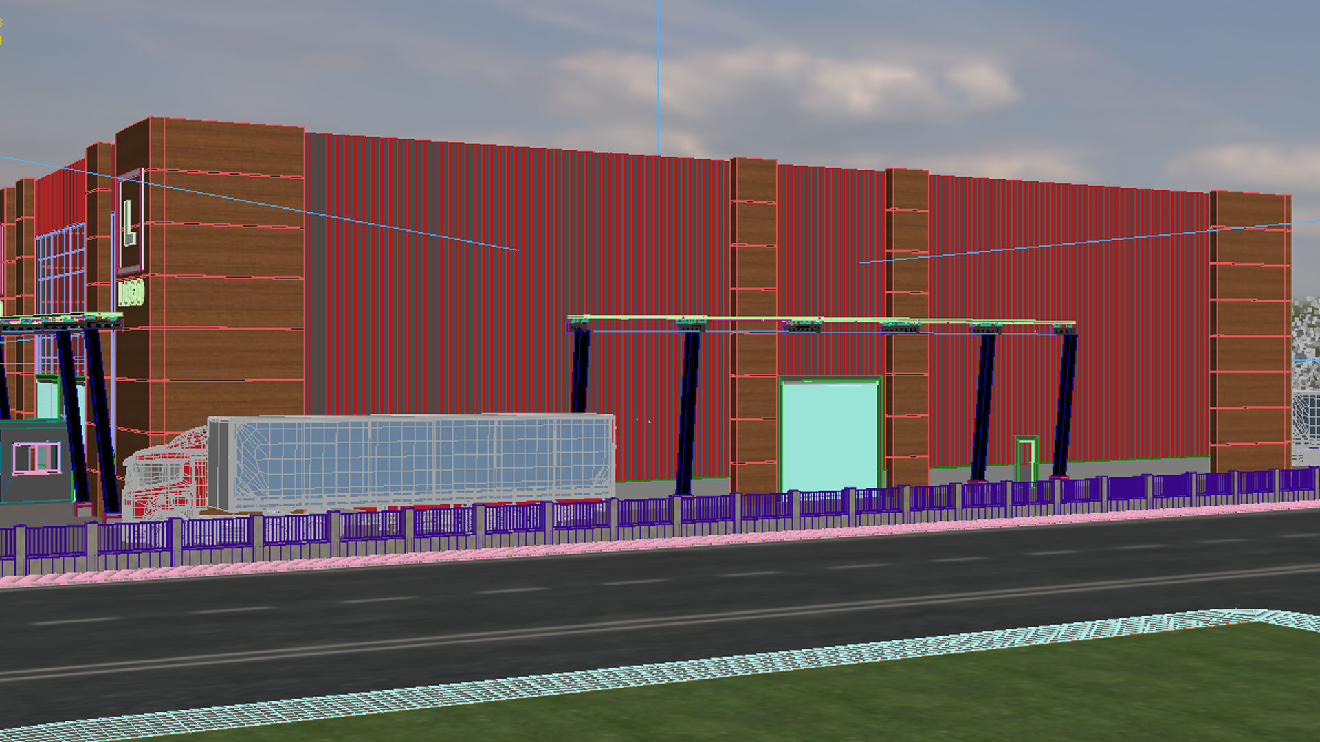 Factory Exterior Design 3D model_8