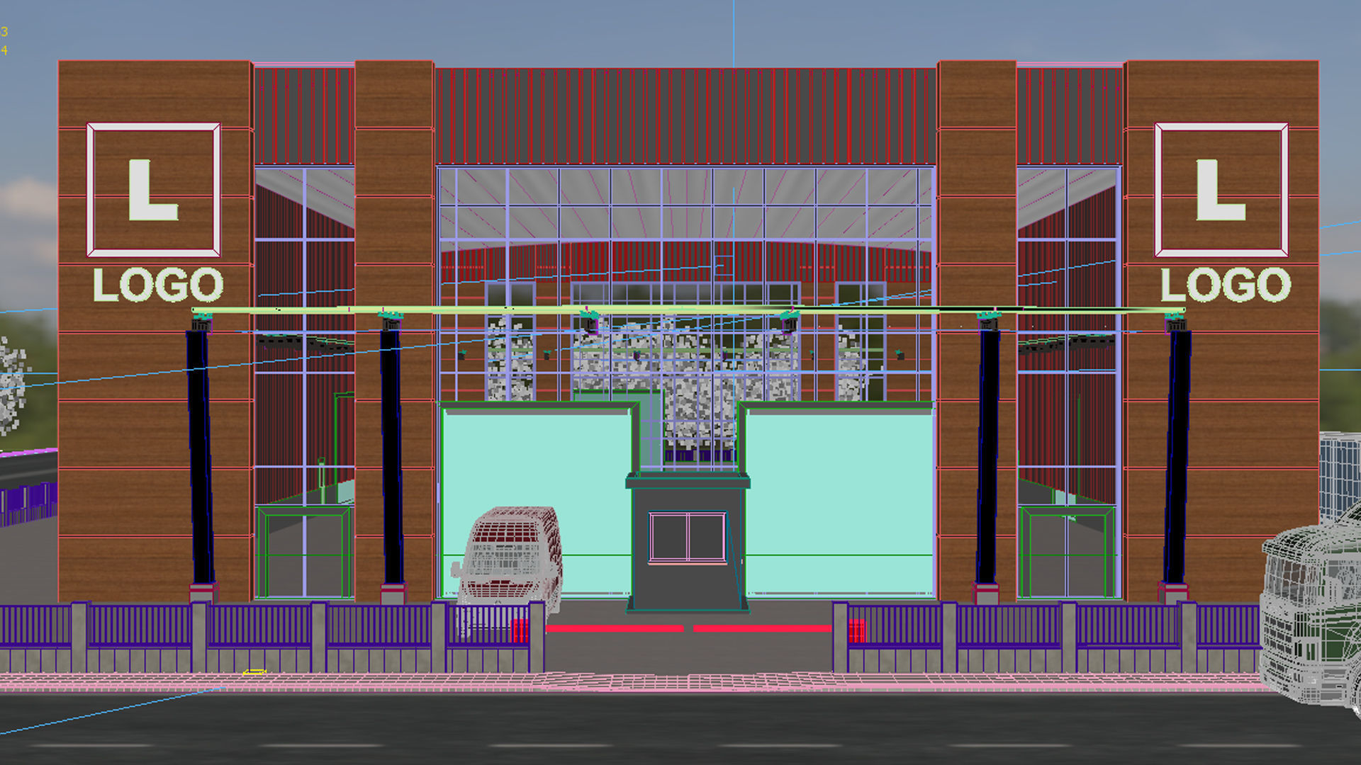 Factory Exterior Design 3D model_7