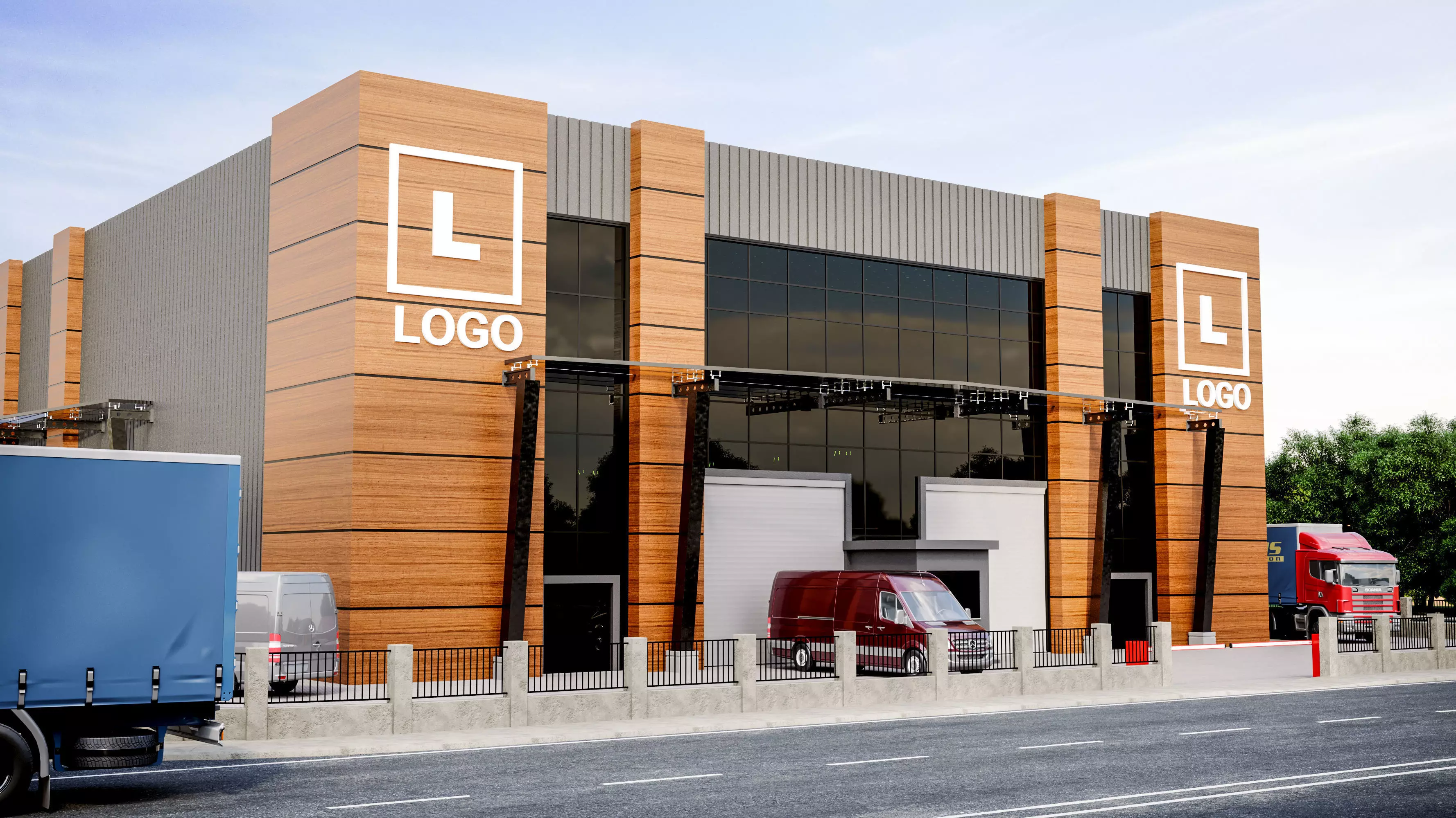 Factory Exterior Design 3D model_0