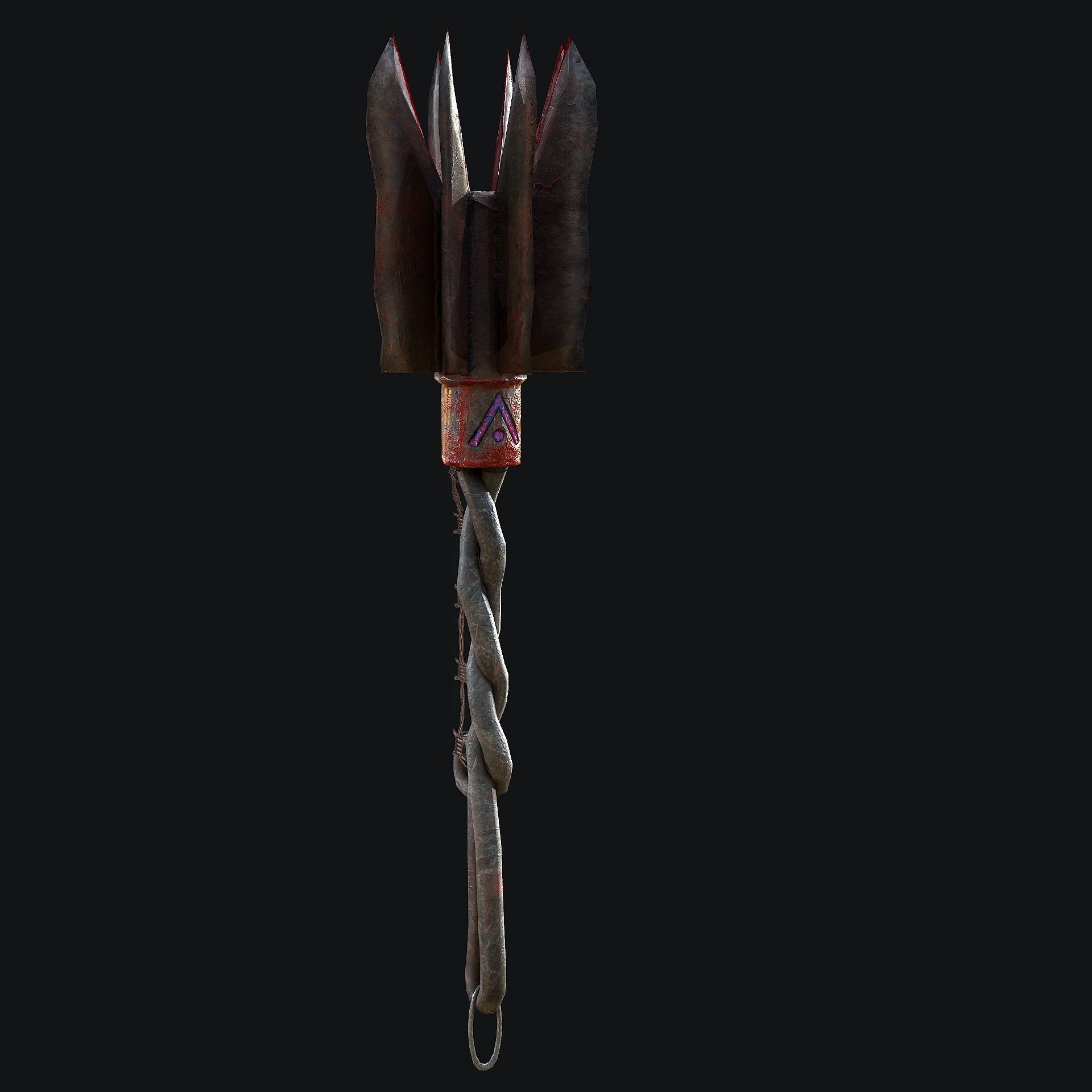 Post-apocalypse Mage Low-poly 3D model_4