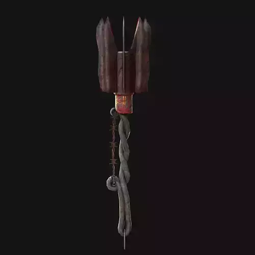 Post-apocalypse Mage  Low-poly 3D model