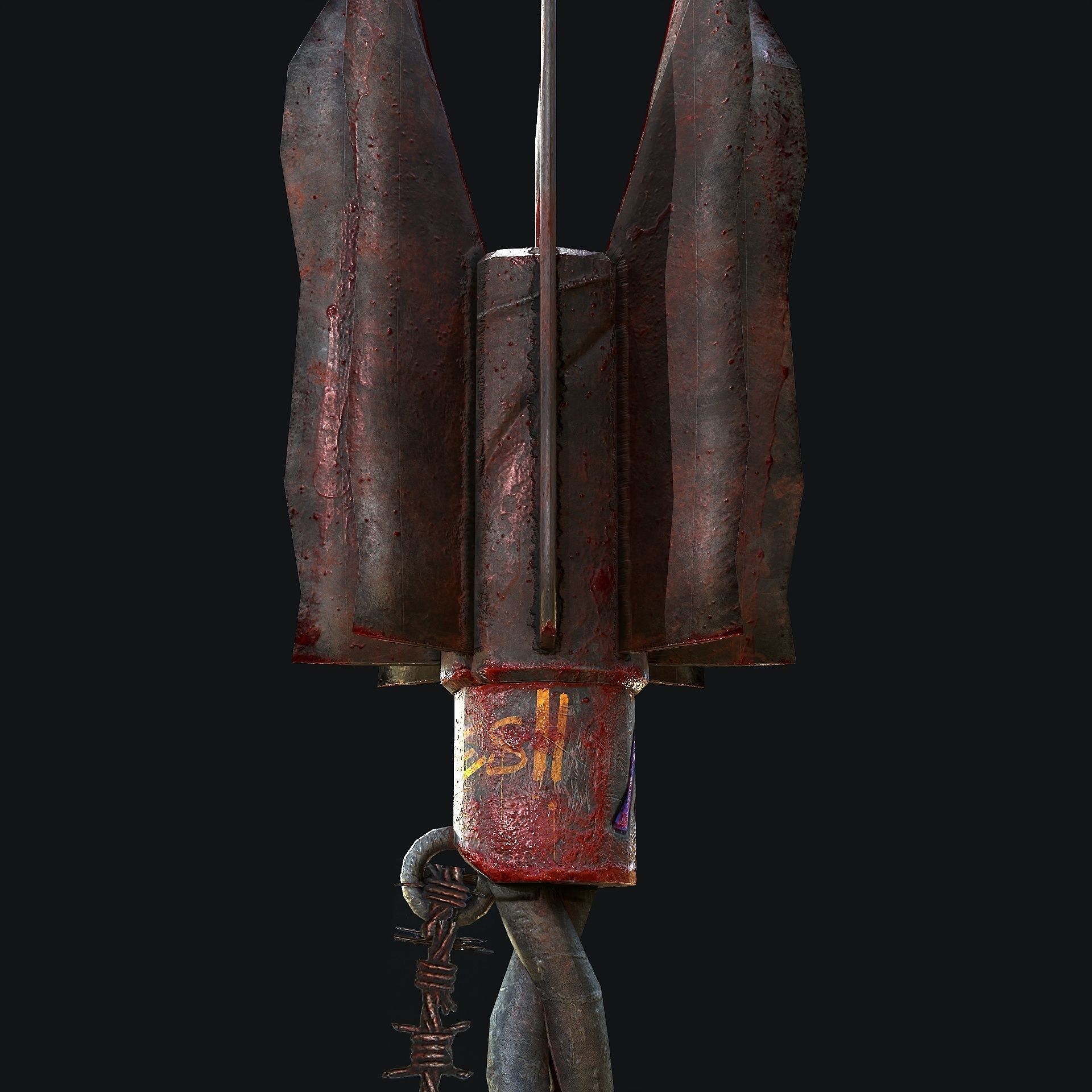 Post-apocalypse Mage Low-poly 3D model_2