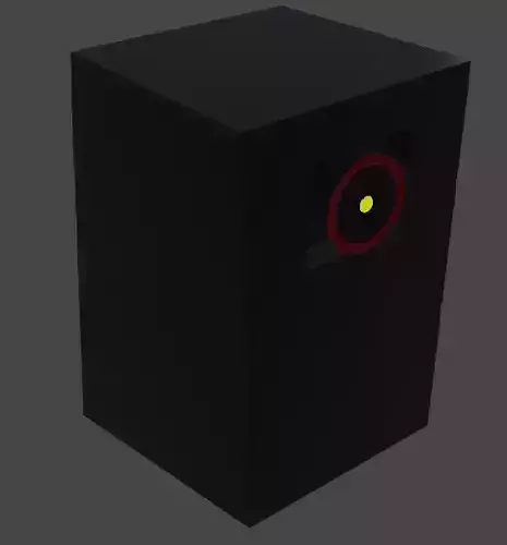speaker 3d model box with light Low-poly 3D model