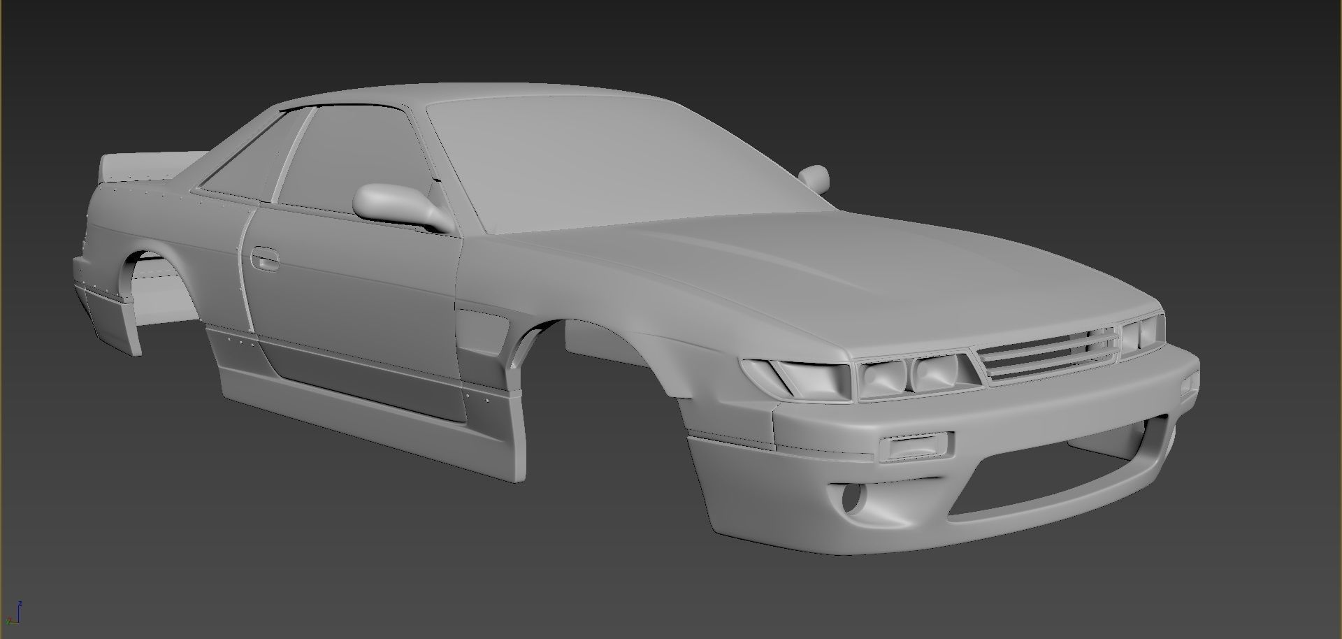 Nissan Silvia S13 Rocket Bunny v 1 3D print model_4
