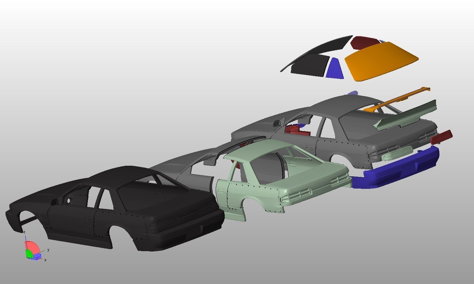 Nissan Silvia S13 Rocket Bunny v 1 3D print model_6