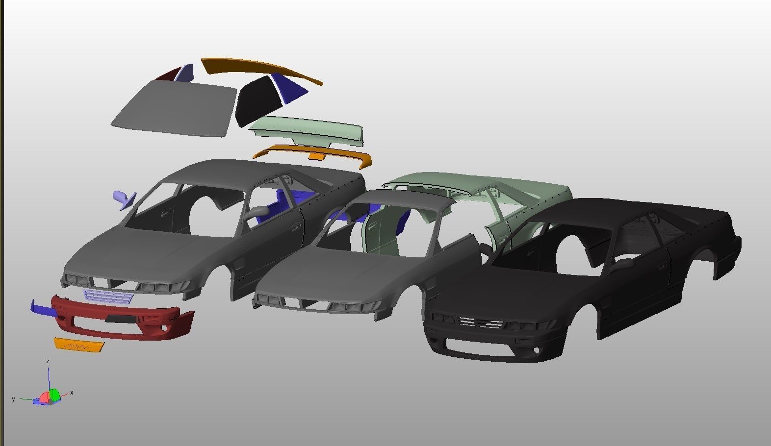 Nissan Silvia S13 Rocket Bunny v 1 3D print model_5