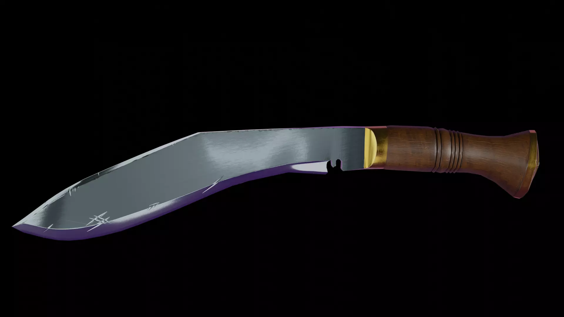 Kukri stylized Free low-poly 3D model