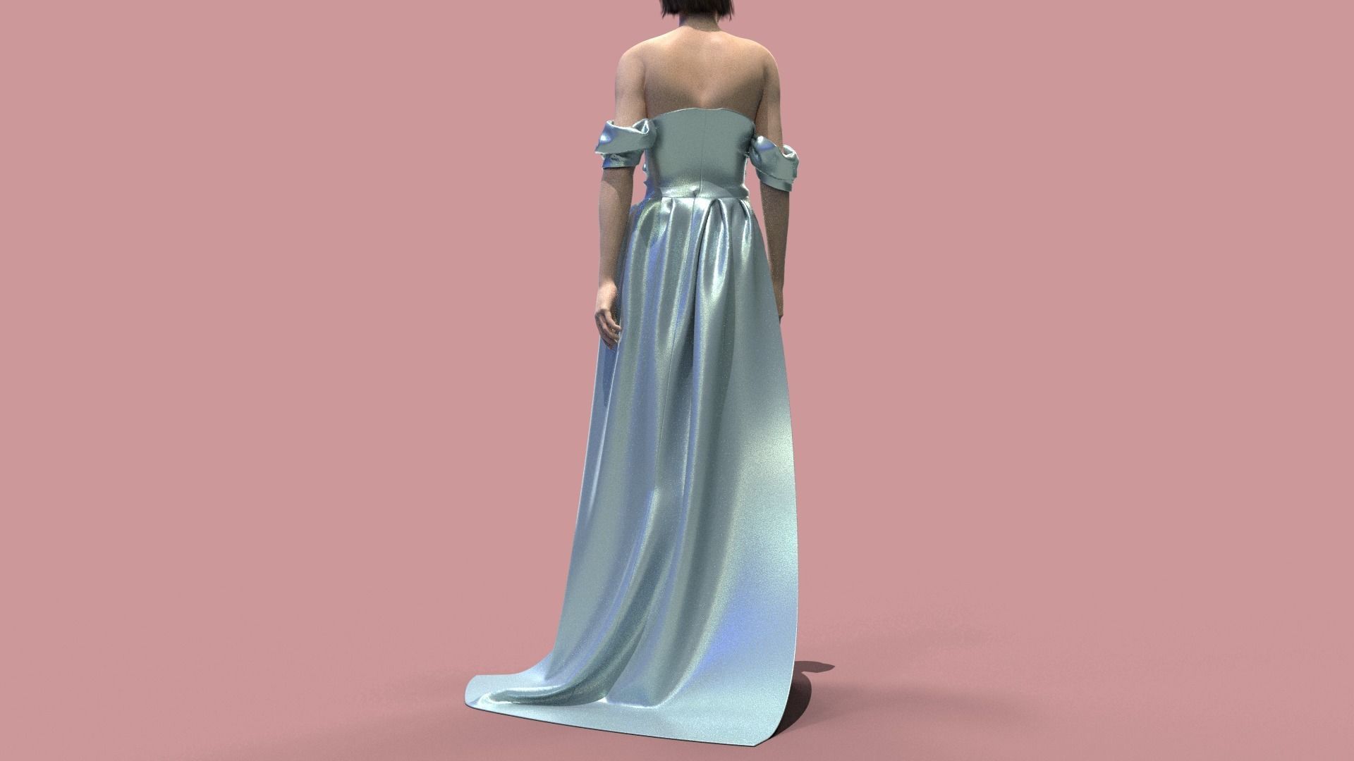 Realistic Model Of Female Dress 3D model_2