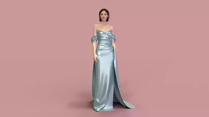 Realistic Model Of Female Dress 3D model