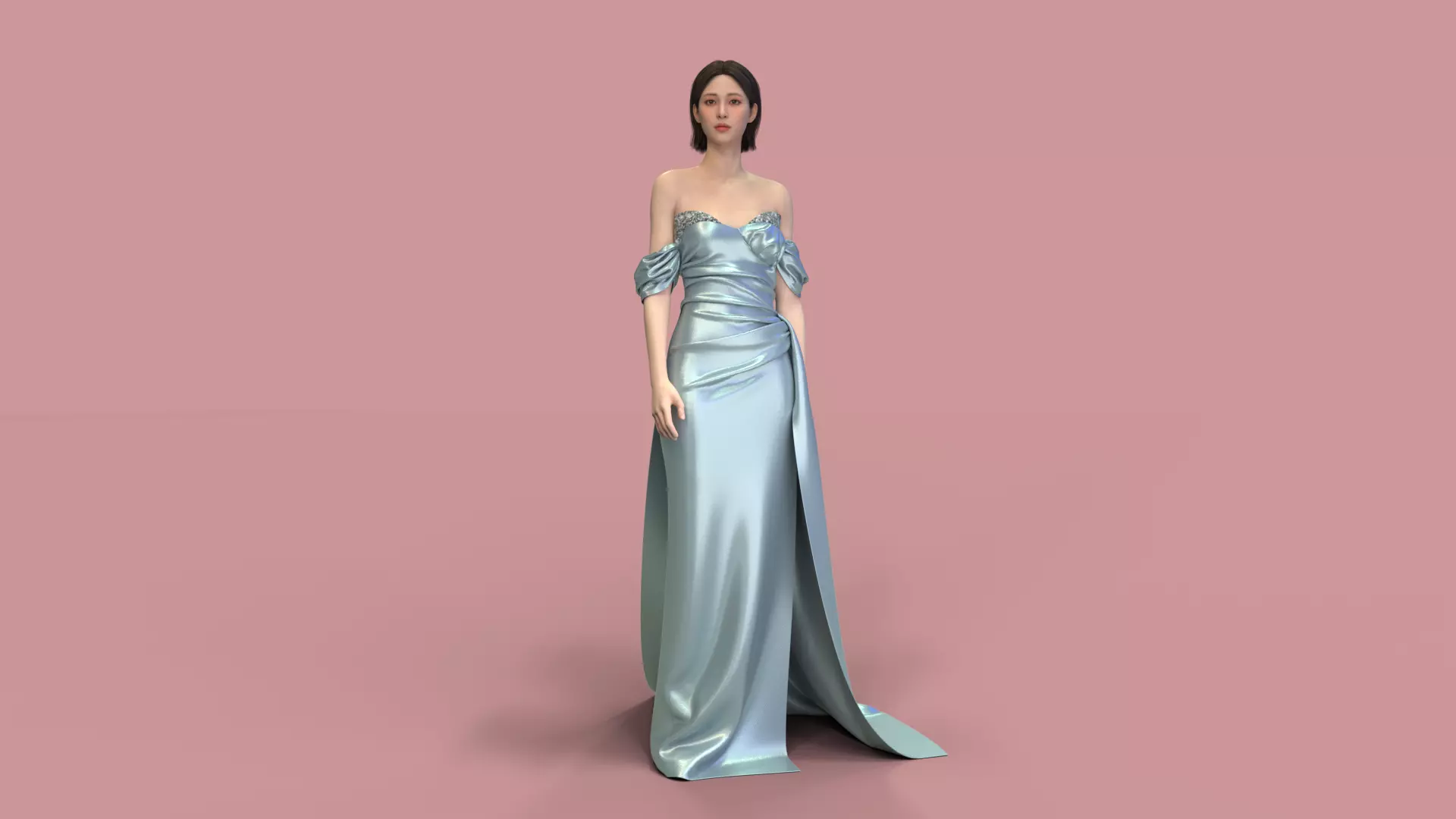 Realistic Model Of Female Dress 3D model_0