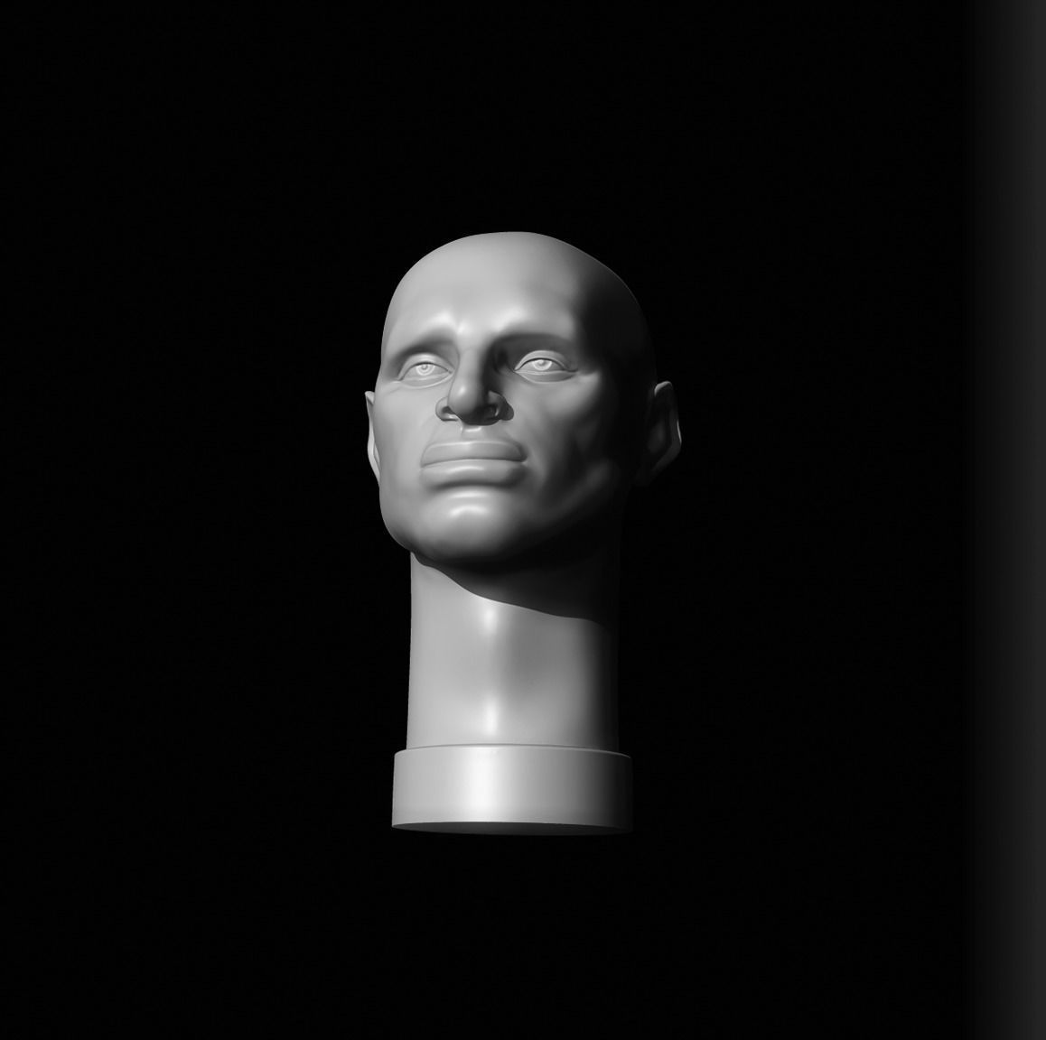 Male Head - John Asaro 3D model_3