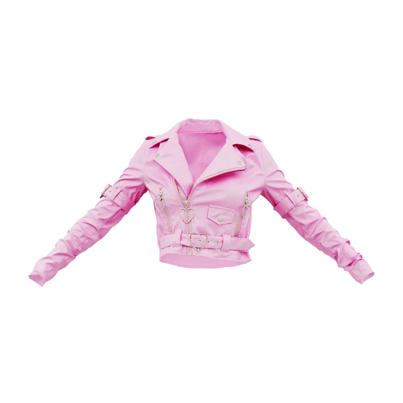 Zipper Hearts Vinyl Jacket 3D model_1