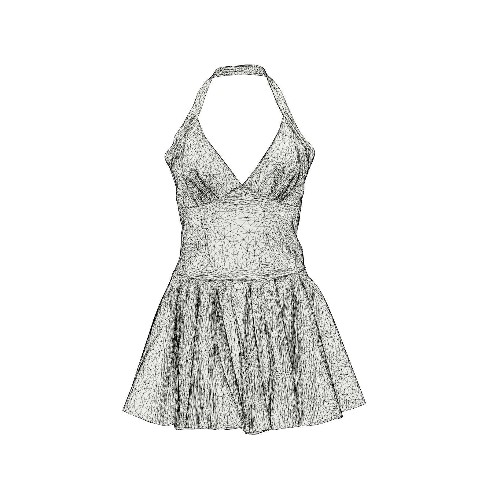 Vinyl Monroe Dress 3D model_6