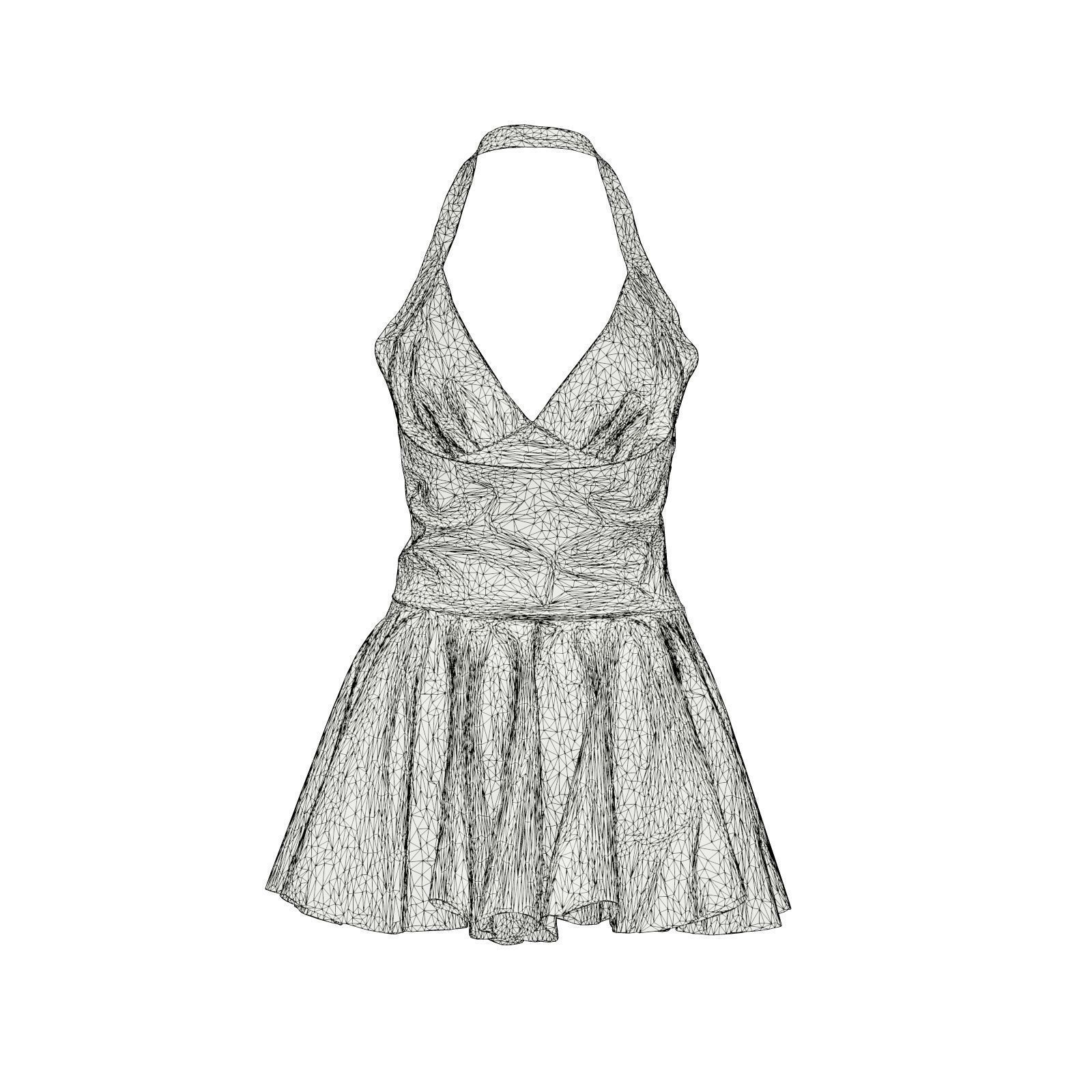 Vinyl Monroe Dress 3D model_7