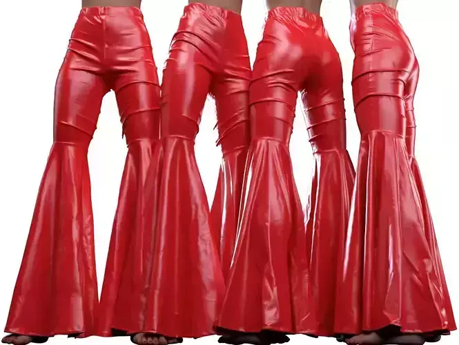 Vinyl Disco Flared Pants