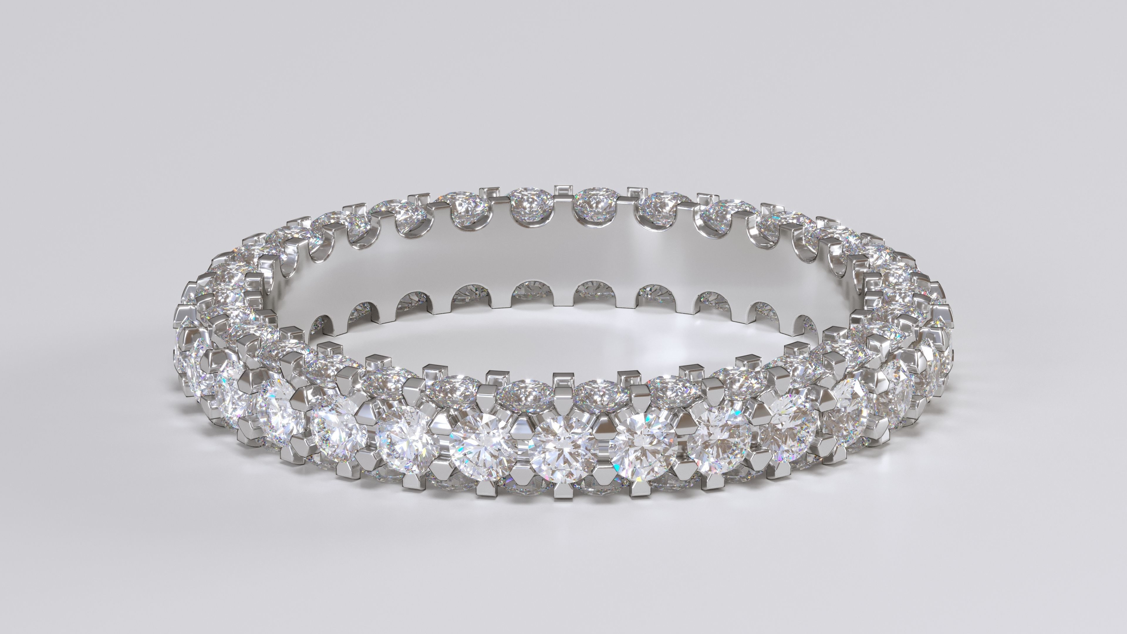 Infinity diamond ring Pack 3D print model 3D print model_9