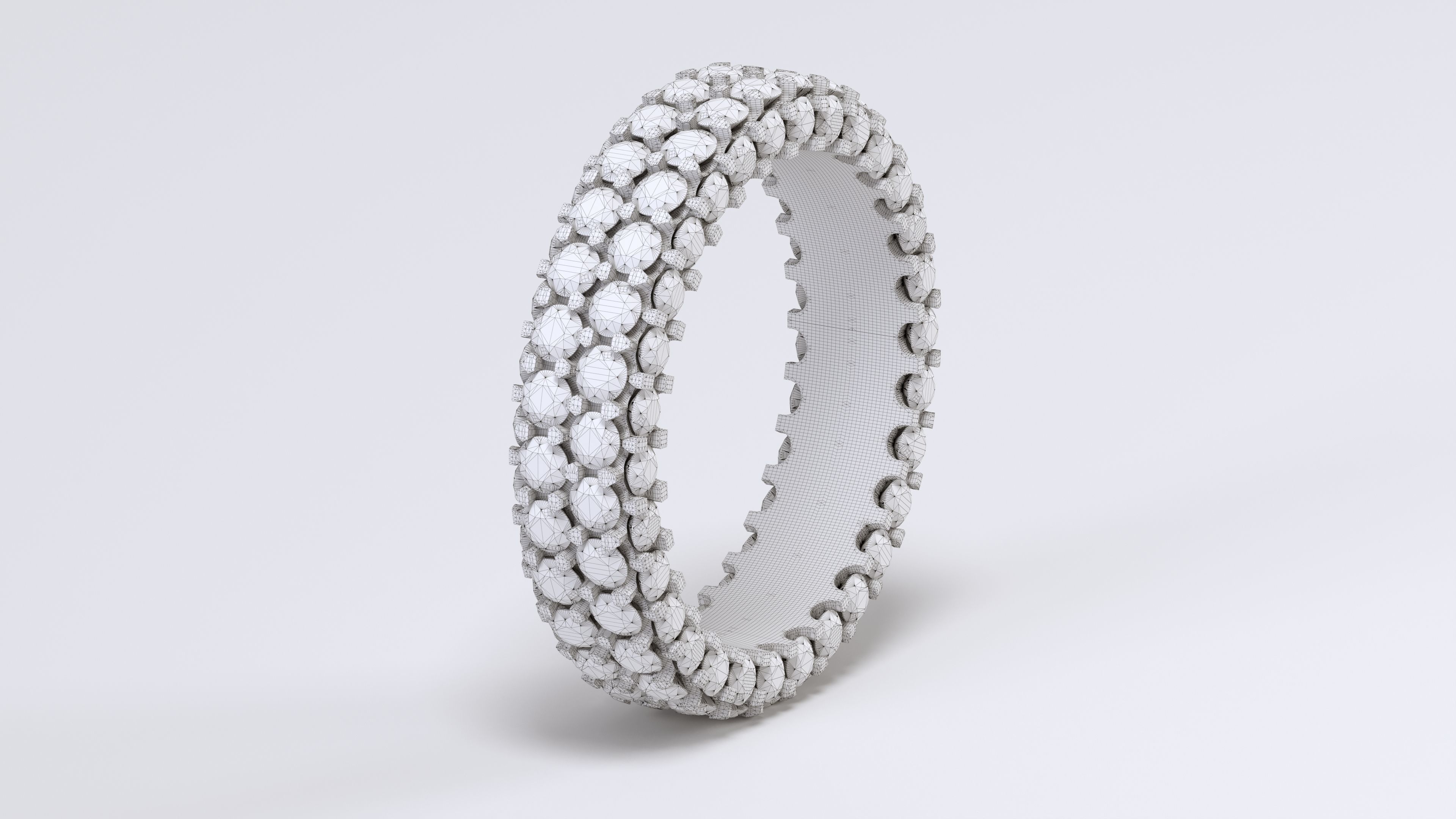 Infinity diamond ring Pack 3D print model 3D print model_24