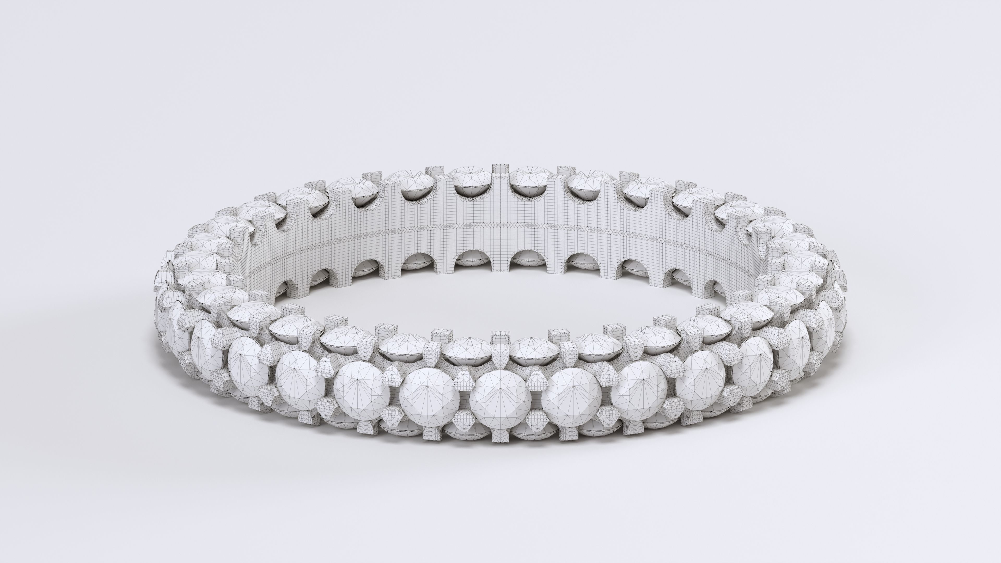 Infinity diamond ring Pack 3D print model 3D print model_10