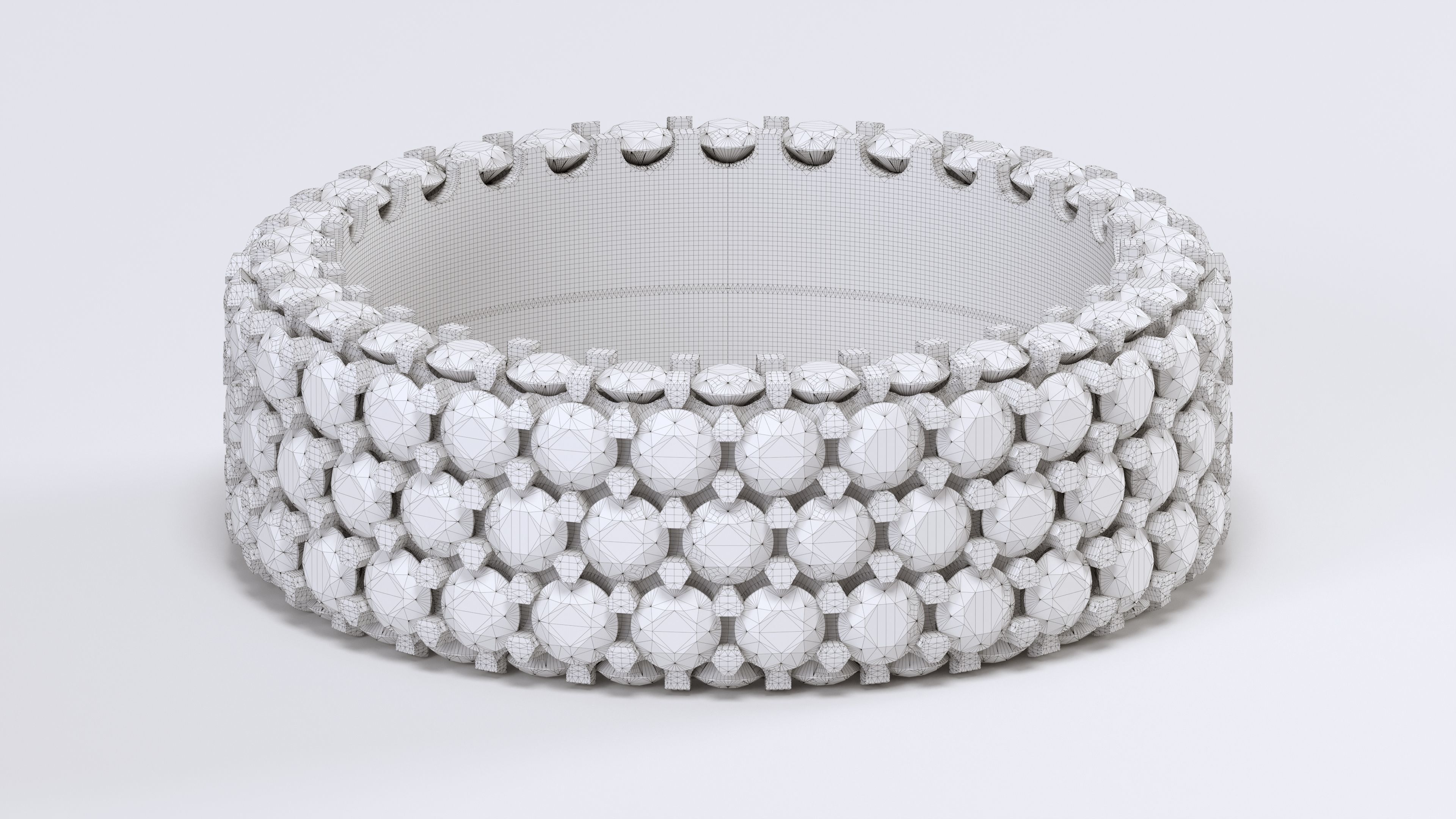 Infinity diamond ring Pack 3D print model 3D print model_14